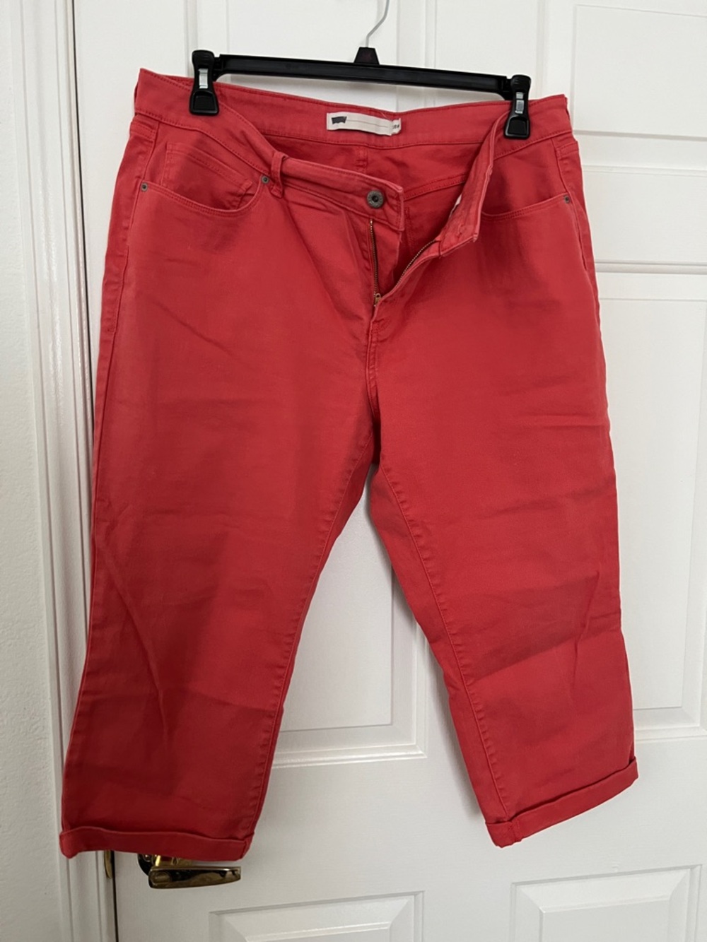 Levi's Women’s peachy orange capris 16w - Picture 5 of 5